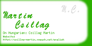 martin csillag business card